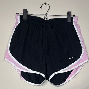 Nike Women's Black and Pink Athletic Shorts
